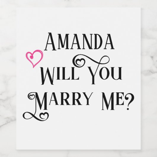 Weddenschap met me wijn etiket (Enkel label)