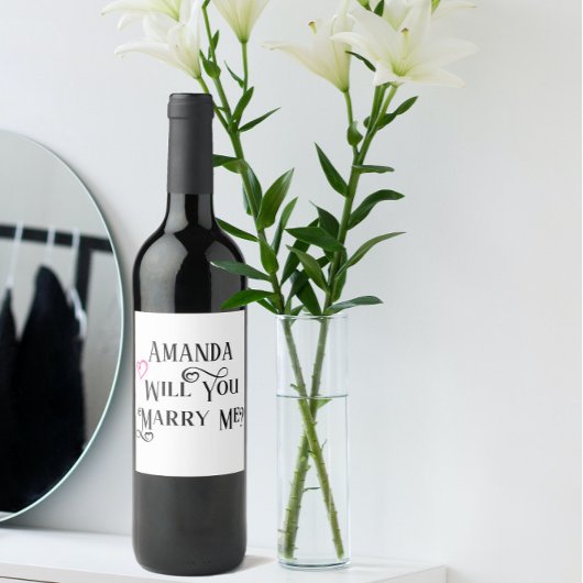 Weddenschap met me wijn etiket