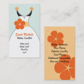 Weddenschap met Oranje ventilator2 Visitekaartje (Voorkant / Achterkant)