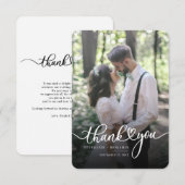 Weddenschap met paar foto's Hartelijk dank Notitiekaartje (Voorkant / Achterkant)
