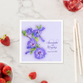 Weddenschap met paarse blauwe kunst servet (Insitu)