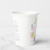 Weddenschap met petaal, roze blauw groen papieren bekers (Rechts)