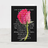 Weddenschap met rode rozenrode orinthian Verse Lov Kaart (Voorkant)