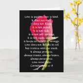 Weddenschap met rode rozenrode orinthian Verse Lov Kaart (Gele Bloem)