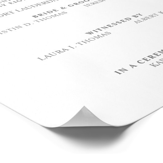 Weddenschap met roze Floral Wreath Poster (Hoek)