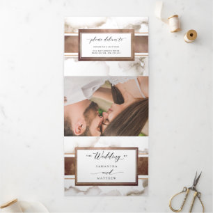 Weddenschap met RSVP, Foto, Waterverf van Earth To Drieluik Uitnodiging