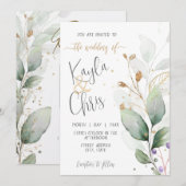 Weddenschap met RSVP QR-code Kaart (Voorkant / Achterkant)