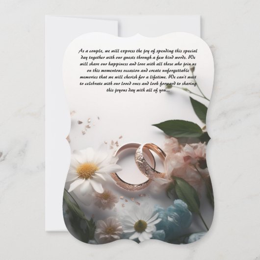 Weddenschap met stijl en elegantie kaart (Achterkant)