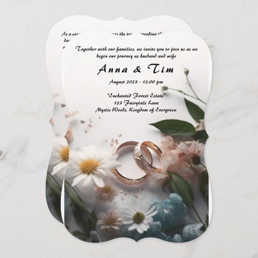 Weddenschap met stijl en elegantie kaart (Voorkant / Achterkant)