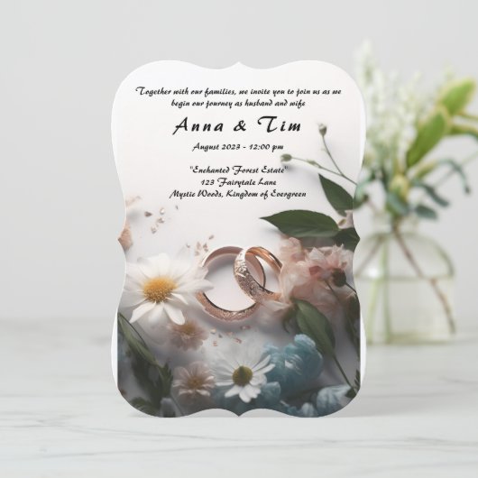 Weddenschap met stijl en elegantie kaart (Staand voorkant)