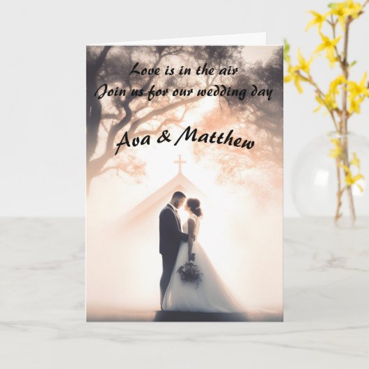 Weddenschap met stijl en elegantie kaart (Gele Bloem)