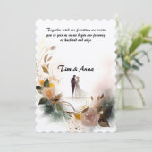 Weddenschap met stijl en elegantie kaart (Staand voorkant)