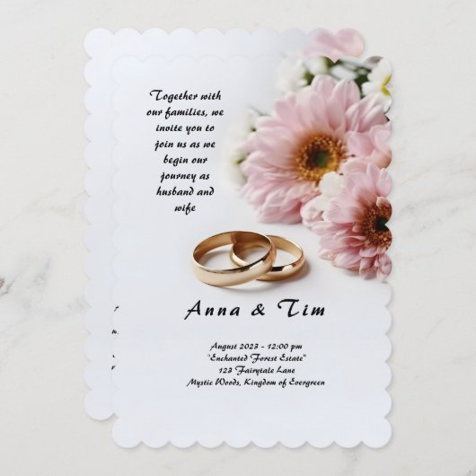 Weddenschap met stijl en elegantie kaart (Voorkant / Achterkant)