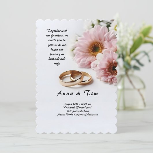 Weddenschap met stijl en elegantie kaart (Staand voorkant)