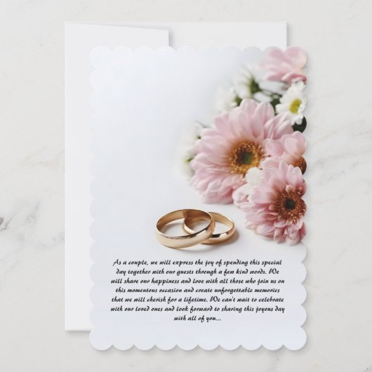 Weddenschap met stijl en elegantie kaart (Achterkant)