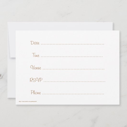 Weddenschap met trouwringen kaart (Achterkant)