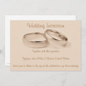 Weddenschap met trouwringen kaart (Voorkant / Achterkant)