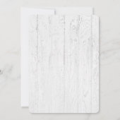 Weddenschap met Turquoise Ribbon op hout Kaart (Achterkant)