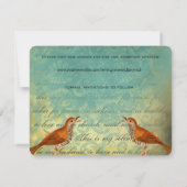 weddenschap met vogels sparen de datum save the date (Achterkant)