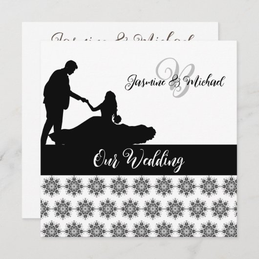 Weddenschap met weddenschap door een paar Damask W Kaart (Voorkant / Achterkant)