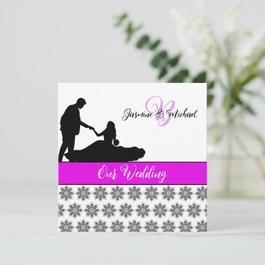 Weddenschap met weddenschap door een paar Damask W Kaart (Staand voorkant)