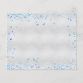 Weddenschap met zilverblauw hartenbudget, behalve  flyer (Achterkant)