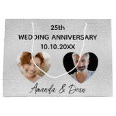 Weddenschap met zilveren foto's groot cadeauzakje (Voorkant)