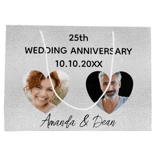 Weddenschap met zilveren foto's groot cadeauzakje (Achterkant)