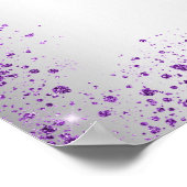 Weddenschap met zilveren paarse pleisters poster (Hoek)