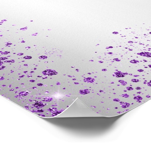 Weddenschap met zilveren paarse pleisters poster (Hoek)