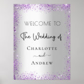 Weddenschap met zilveren paarse pleisters poster (Voorkant)