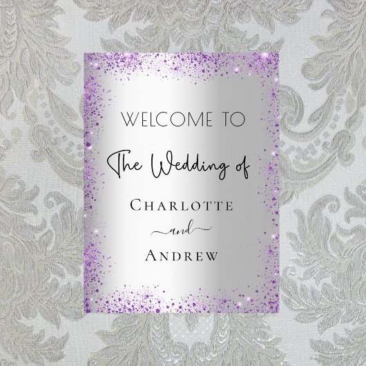 Weddenschap met zilveren paarse pleisters poster