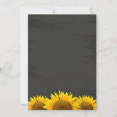 Weddenschap met zonnige zonnebloemen kaart (Achterkant)