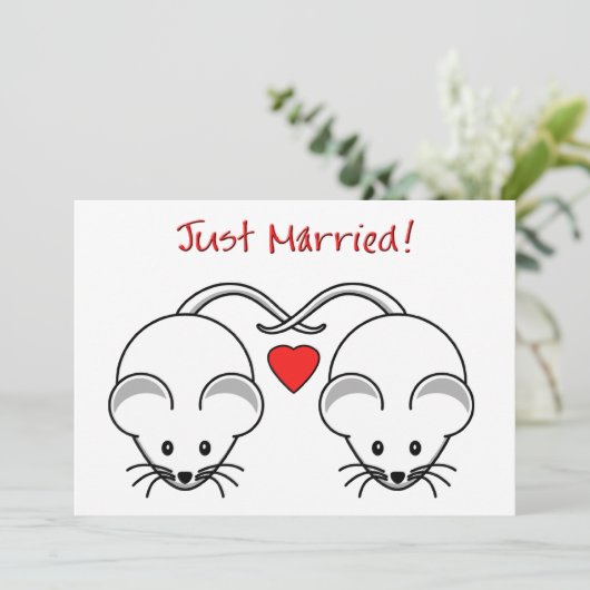 Weddenschap Mice White Aankondiging (Staand voorkant)