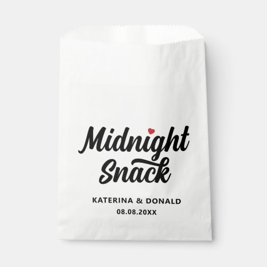 Weddenschap Midnight Snack Bedankzakje (Voorkant)