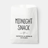 Weddenschap Midnight Snack Favor Bag Bedankzakje (Voorkant)