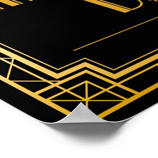 Weddenschap - Mimosa Bar Gatsby Wedding Sign Poster (Hoek)