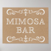 Weddenschap - Mimosa Bar - trouwe bruiloft Poster (Voorkant)