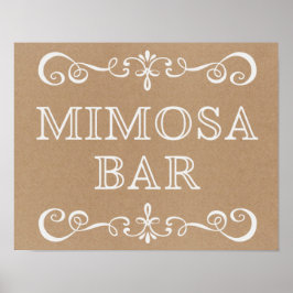 Weddenschap - Mimosa Bar - trouwe bruiloft Poster
