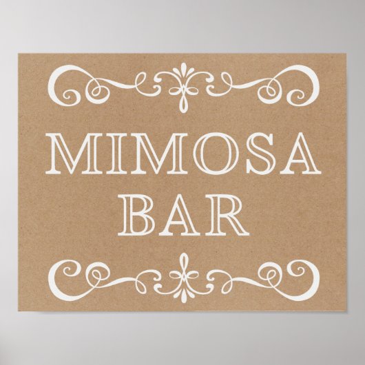 Weddenschap - Mimosa Bar - trouwe bruiloft Poster (Voorkant)