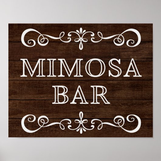 Weddenschap - Mimosa Bar - trouwe bruiloft Poster (Voorkant)