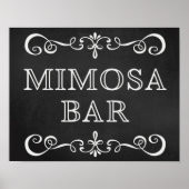 Weddenschap - Mimosa Bar Wedding Chalkboard Poster (Voorkant)