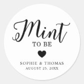 Weddenschap Mint Ronde Sticker (Voorkant)