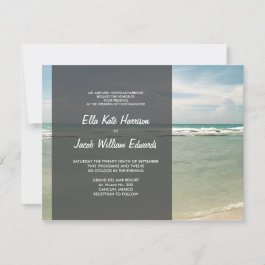 Weddenschap // Modern Beach Collectie Kaart (Voorkant)