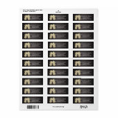 Weddenschap Modern Black Gold Pineapple Couple Etiket (Full Sheet)