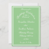 Weddenschap Modern Chic Soft Green Bride Groom Wed Kaart (Voorkant)