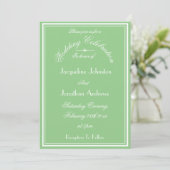 Weddenschap Modern Chic Soft Green Bride Groom Wed Kaart (Staand voorkant)
