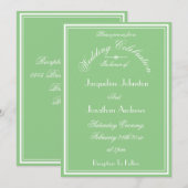 Weddenschap Modern Chic Soft Green Bride Groom Wed Kaart (Voorkant / Achterkant)