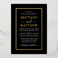 Weddenschap Modern Elegant Black White Gold