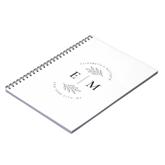 Weddenschap Modern Minimalist Elegant Chic Notitieboek (Linkerzijde)